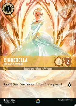 Disney Lorcana Trading Card Game Rise of the Floodborn CINDERELLA Ballroom Sensation