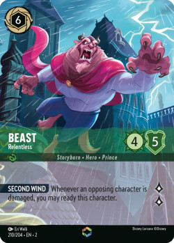 Disney Lorcana Trading Card Game Rise of the Floodborn BEAST Relentless