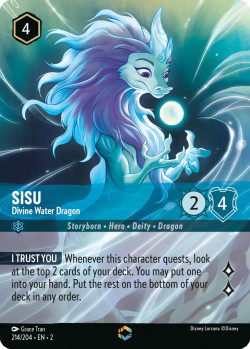Disney Lorcana Trading Card Game Rise of the Floodborn SISU Divine Water Dragon