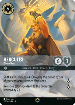 Disney Lorcana Trading Card Game Rise of the Floodborn HERCULES Divine Hero
