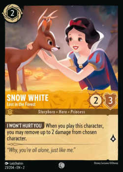 Disney Lorcana Trading Card Game Rise of the Floodborn SNOW WHITE Lost in the Forest