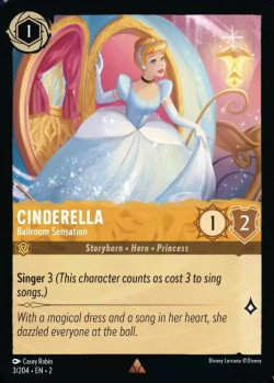 Disney Lorcana Trading Card Game Rise of the Floodborn CINDERELLA Ballroom Sensation