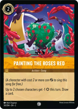 Disney Lorcana Trading Card Game Rise of the Floodborn PAINTING THE ROSES RED
