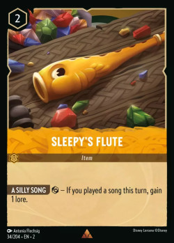Disney Lorcana Trading Card Game Rise of the Floodborn SLEEPY'S FLUTE