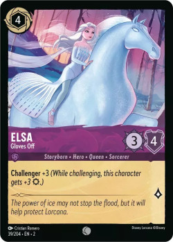 Disney Lorcana Trading Card Game Rise of the Floodborn ELSA Gloves Off