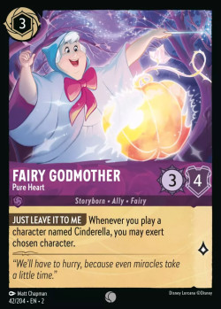Disney Lorcana Trading Card Game Rise of the Floodborn FAIRY GODMOTHER Pure Heart