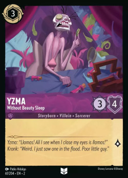 Disney Lorcana Trading Card Game Rise of the Floodborn YZMA Without Beauty Sleep