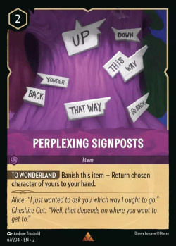 Disney Lorcana Trading Card Game Rise of the Floodborn PREPLEXING SIGNPOSTS