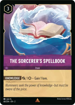 Disney Lorcana Trading Card Game Rise of the Floodborn THE SORCERER'S SPELLBOOK