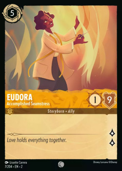 Disney Lorcana Trading Card Game Rise of the Floodborn EUDORA Accomplished Seamstress