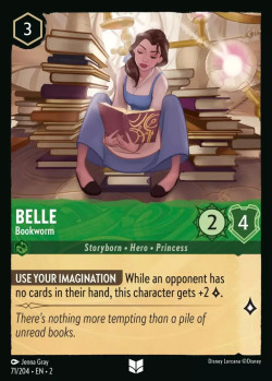 Disney Lorcana Trading Card Game Rise of the Floodborn BELLE Bookworm