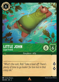 Disney Lorcana Trading Card Game Rise of the Floodborn LITTLE JOHN Loyal Friend