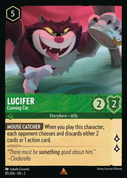 Disney Lorcana Trading Card Game Rise of the Floodborn LUCIFER Cunning Cat