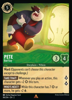 Disney Lorcana Trading Card Game Rise of the Floodborn PETE Bad Guy