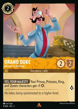 Disney Lorcana Trading Card Game Rise of the Floodborn GRAND DUKE Advisor to the King