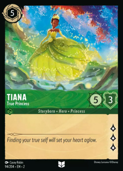 Disney Lorcana Trading Card Game Rise of the Floodborn TIANA True Princess
