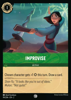 Disney Lorcana Trading Card Game Rise of the Floodborn IMPROVISE