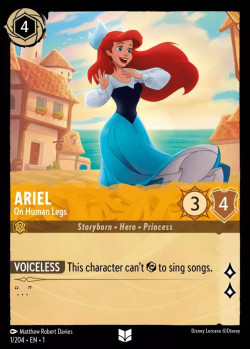 Disney Lorcana Trading Card Game The First Chapter ARIEL On Human Legs