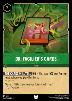 Disney Lorcana Trading Card Game The First Chapter DR. FACILIER'S CARDS