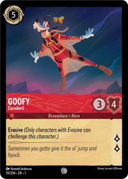 Disney Lorcana Trading Card Game The First Chapter GOOFY Daredevil