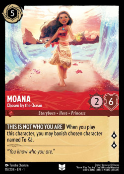 Disney Lorcana Trading Card Game The First Chapter MOANA Chosen by the Ocean