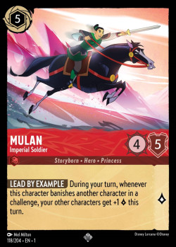 Disney Lorcana Trading Card Game The First Chapter MULAN Imperial Soldier