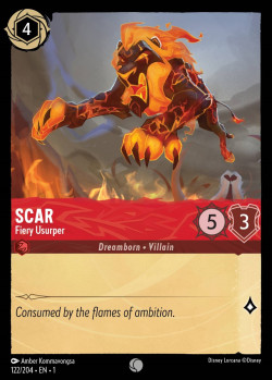Disney Lorcana Trading Card Game The First Chapter SCAR Fiery Usurper