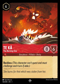 Disney Lorcana Trading Card Game The First Chapter TE KA The Burning One