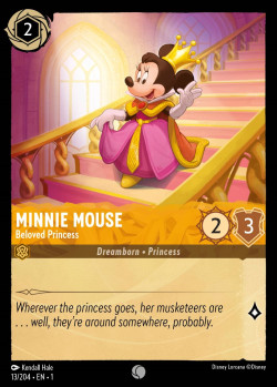Disney Lorcana Trading Card Game The First Chapter MINNIE MOUSE Beloved Princess