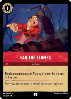 Disney Lorcana Trading Card Game The First Chapter FAN THE FLAMES