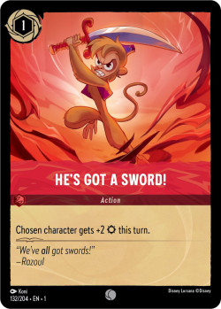 Disney Lorcana Trading Card Game The First Chapter HE'S GOT A SWORD!