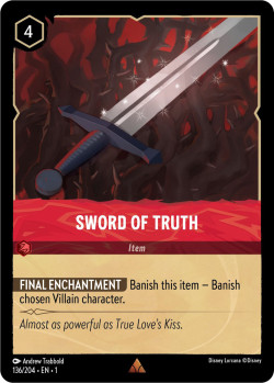 Disney Lorcana Trading Card Game The First Chapter SWORD OF TRUTH
