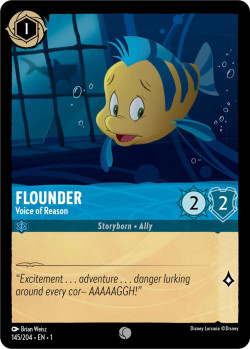 Disney Lorcana Trading Card Game The First Chapter FLOUNDER Voice Of Reason