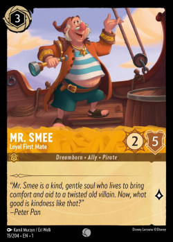 Disney Lorcana Trading Card Game The First Chapter MR. SMEE Loyal First Mate