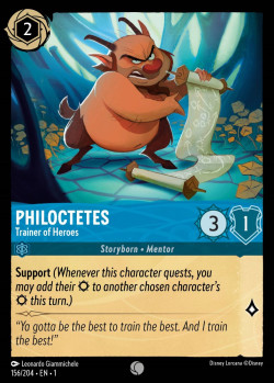 Disney Lorcana Trading Card Game The First Chapter PHILOCTETES Trainer of Heroes