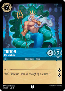 Disney Lorcana Trading Card Game The First Chapter TRITON The Sea King