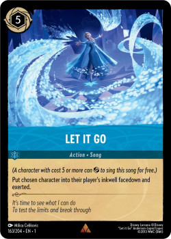 Disney Lorcana Trading Card Game The First Chapter LET IT GO