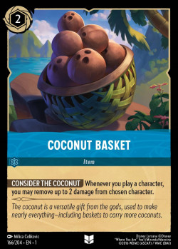 Disney Lorcana Trading Card Game The First Chapter COCONUT BASKET