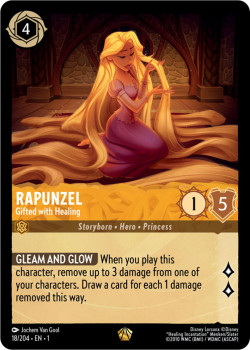 Disney Lorcana Trading Card Game The First Chapter RAPUNZEL Gifted with Healing