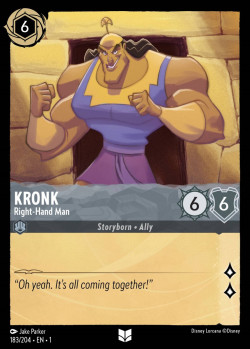 Disney Lorcana Trading Card Game The First Chapter KRONK Right
