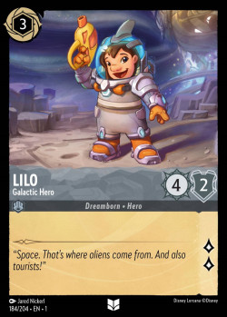Disney Lorcana Trading Card Game The First Chapter LILO Galactic Hero