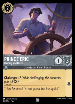 Disney Lorcana Trading Card Game The First Chapter PRINCE ERIC Dashing and Brave