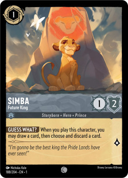Disney Lorcana Trading Card Game The First Chapter SIMBA Future King