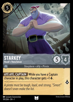 Disney Lorcana Trading Card Game The First Chapter STARKEY Hook's Henchman