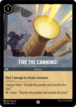 Disney Lorcana Trading Card Game The First Chapter FIRE THE CANNONS!