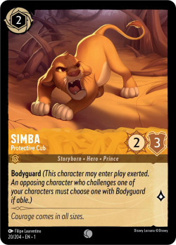 Disney Lorcana Trading Card Game The First Chapter SIMBA Protective Cub