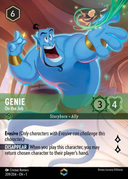 Disney Lorcana Trading Card Game The First Chapter GENIE On the Job