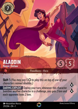 Disney Lorcana Trading Card Game The First Chapter ALADDIN Heroic Outlaw