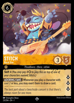 Disney Lorcana Trading Card Game The First Chapter STITCH Rock Star