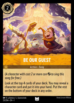 Disney Lorcana Trading Card Game The First Chapter BE OUR GUEST